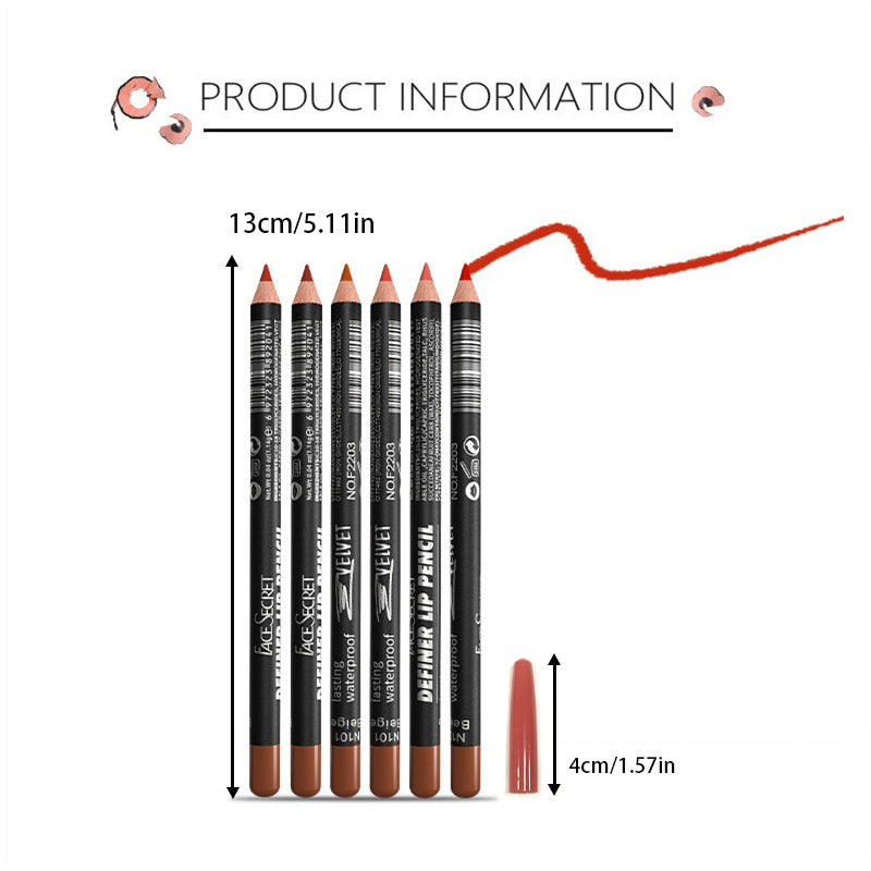 Waterproof Matte Lip Liner Pen Long Lasting Non Sticky Lipstick