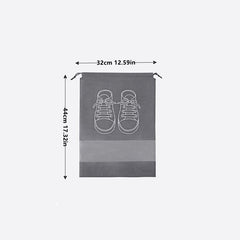 Clear Drawstring Shoe Bag Waterproof Portable Shoe Storage Bag Transparent Gray
