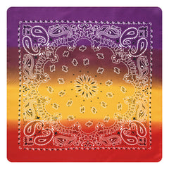 Paisley Print Gradient Bandana Neckerchief Hip Hop Square Scarf