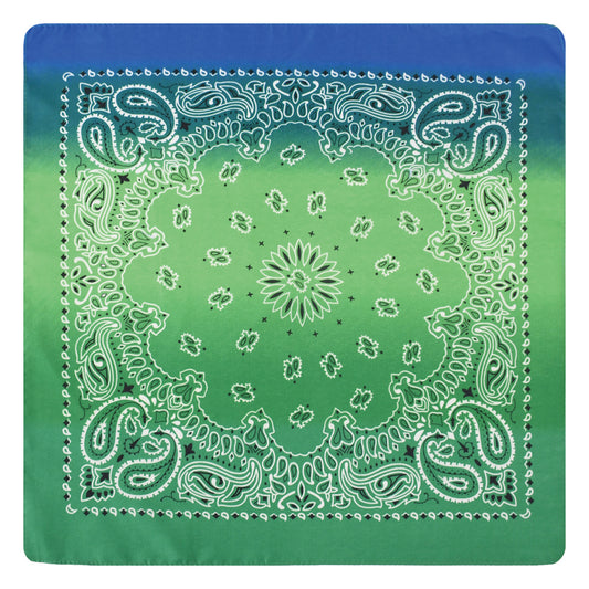 Paisley Print Gradient Bandana Neckerchief Hip Hop Square Scarf