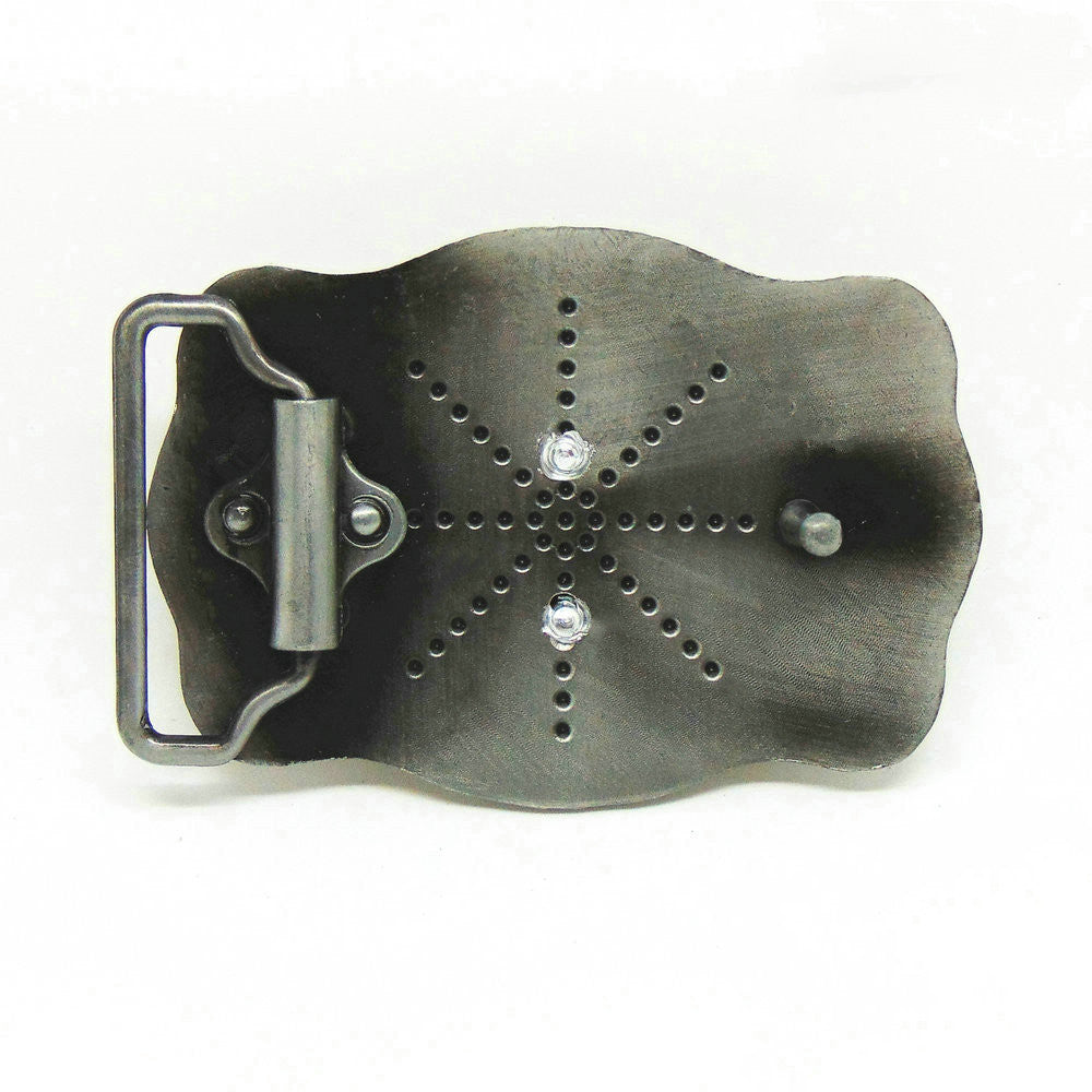 Western Cowboy Style Wave Lace Belt Buckle Knight Classic Retro Casual Belt
