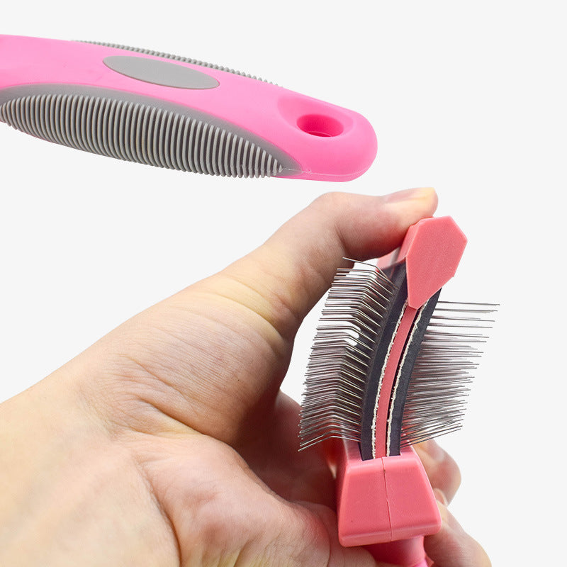 Double Sided Pet Grooming Tool Stainless Steel Dog Comb