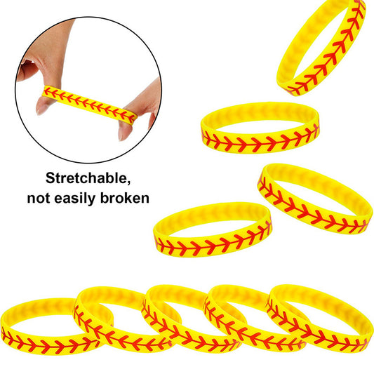 Softball Bracelet Silicone Wristband for Fans and Players - Perfect Gift