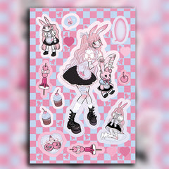 6sheets High Y2K Style D Graffiti Stickers Kids DIY Stationery Computer Stickers