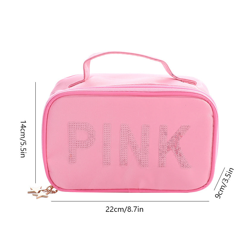 Sequins Cosmetic Bag Portable Travel Storage Bag Waterproof Toiletry Bag