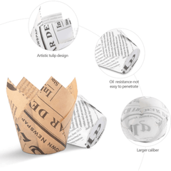 Tulip Muffin Cups Disposable Cupcake Liners Baking Tools
