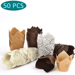 Tulip Muffin Cups Disposable Cupcake Liners Baking Tools