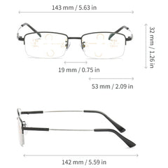 Men's Titanium Multifocal Reading Glasses Anti Light Presbyopia