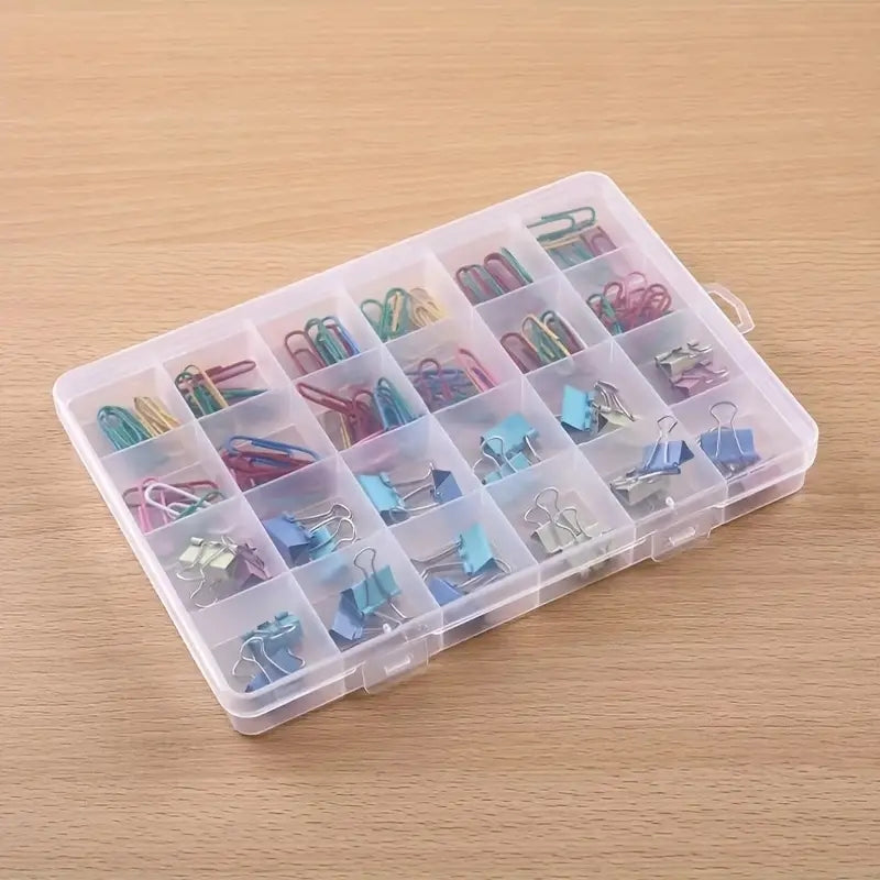 Adjustable Jewelry Storage Box with 24 Grids - Organize Beads Rings Screws