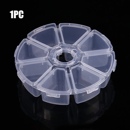 8 Grids Jewelry Storage Box Transparent Plastic Container For Beads Earring Neck