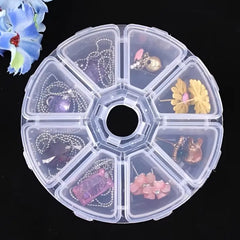 8 Grids Jewelry Storage Box Transparent Plastic Container For Beads Earring Neck