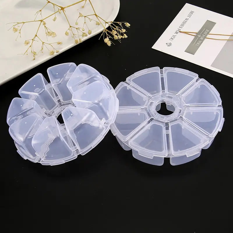 8 Grids Jewelry Storage Box Transparent Plastic Container For Beads Earring Neck