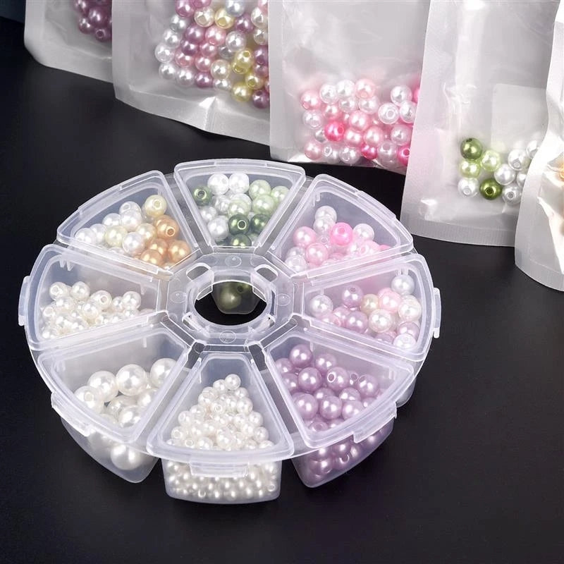 8 Grids Jewelry Storage Box Transparent Plastic Container For Beads Earring Neck