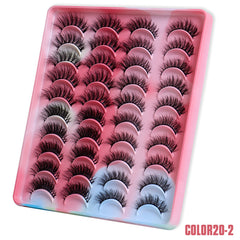 20 Pairs 3D Faux Mink Lashes Curly Wispy Fluffy Extensions