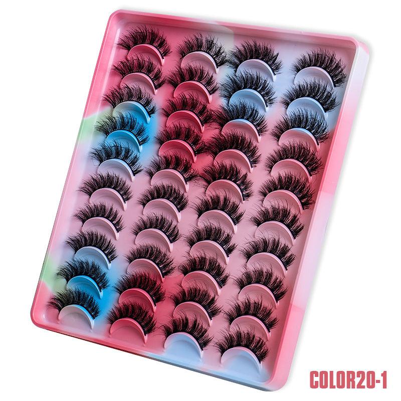 20 Pairs 3D Faux Mink Lashes Curly Wispy Fluffy Extensions