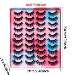 20 Pairs 3D Faux Mink Lashes Curly Wispy Fluffy Extensions