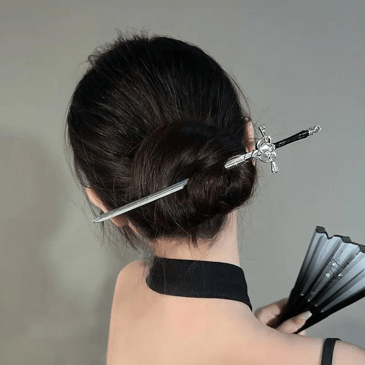 Punk Metal Sword Hairpin Chinese Style Hair Sticks For Women