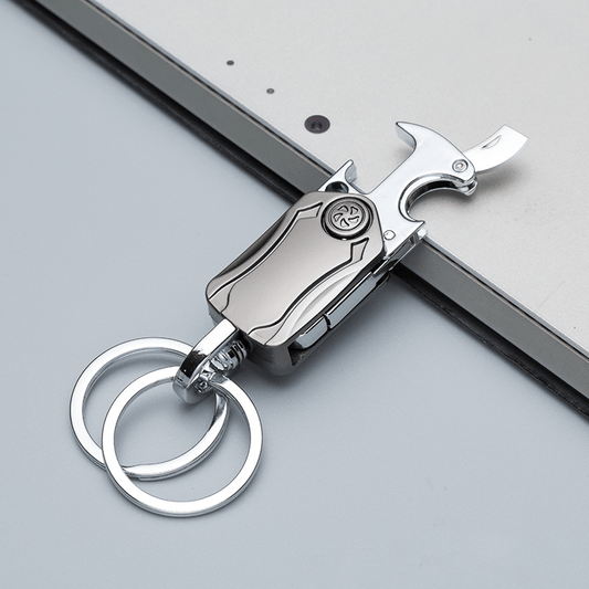 Anti-lost Car Key Chain with Fidget Spinner & Bottle Opener