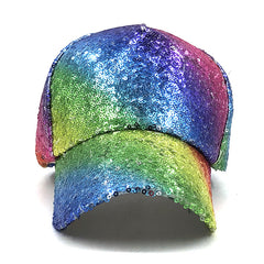 Rainbow Sequins Baseball Cap Hip Hop Sunscreen Dad Hats