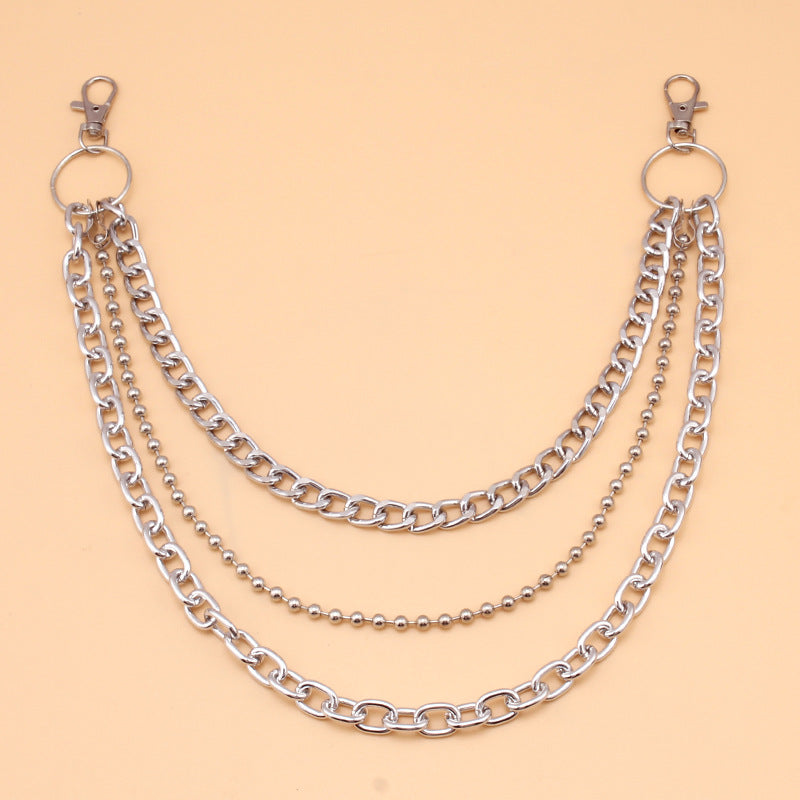 Punk Chain Clip On Accessory for Skirts Jeans Pants Goth