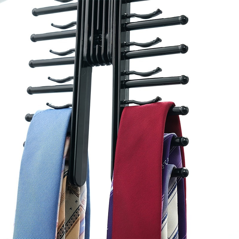 Adjustable Storage Rack With 20 Hooks for Home Cabinet Closet