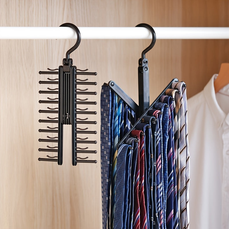 Adjustable Storage Rack With 20 Hooks for Home Cabinet Closet