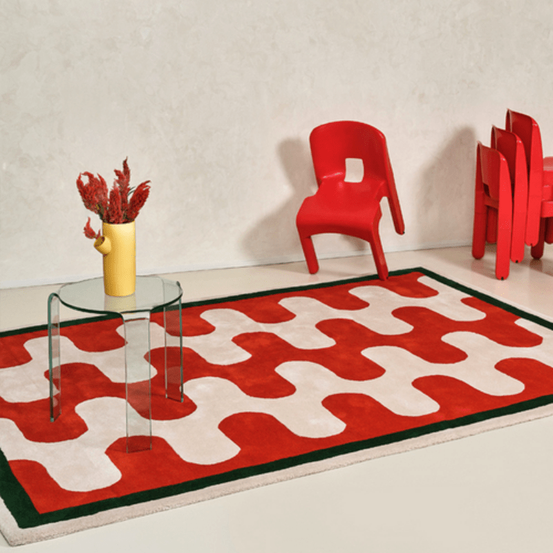 Checkerboard Modern Art Home Decor Fluffy Plush Bedroom Large Area Mat