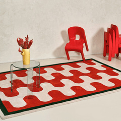 Checkerboard Modern Art Home Decor Fluffy Plush Bedroom Large Area Mat