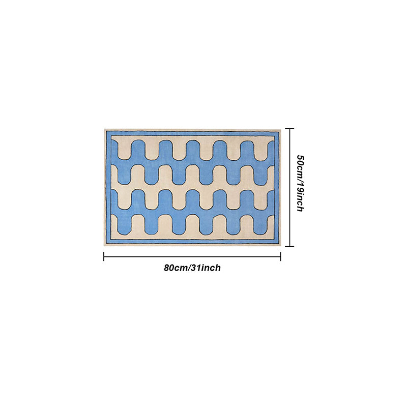 Checkerboard Modern Art Home Decor Fluffy Plush Bedroom Large Area Mat