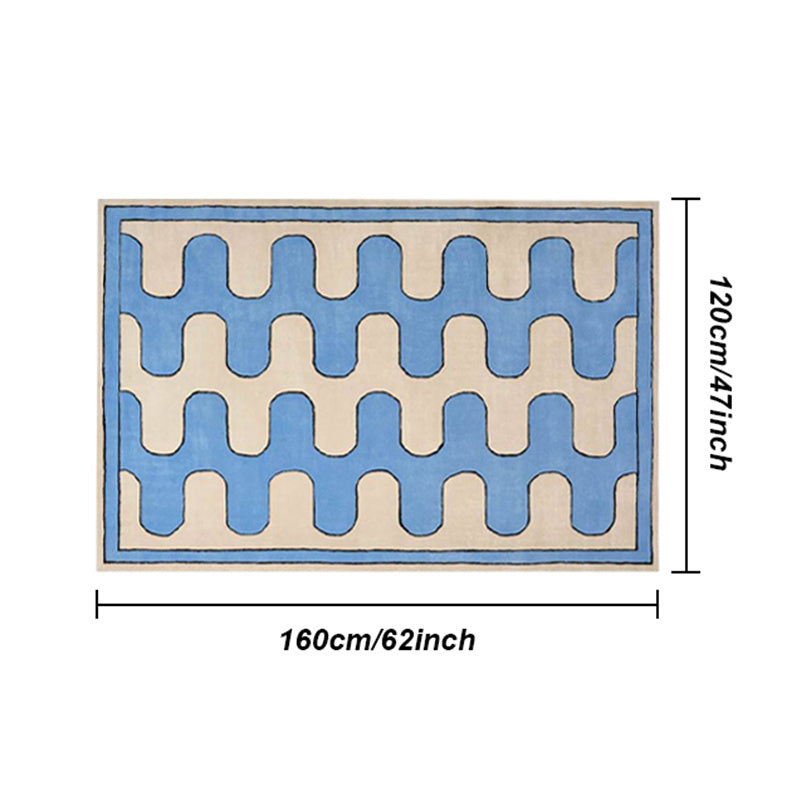 Checkerboard Modern Art Home Decor Fluffy Plush Bedroom Large Area Mat