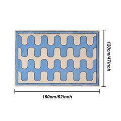 Checkerboard Modern Art Home Decor Fluffy Plush Bedroom Large Area Mat