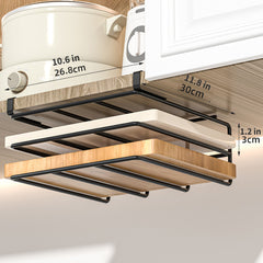 Metal Cutting Board Holder Hanging Rack Under Cabinet Shelf Organizer