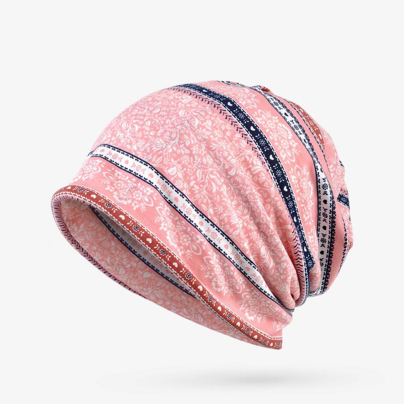 Boho Style Flower Pattern Cotton Cloth Cap