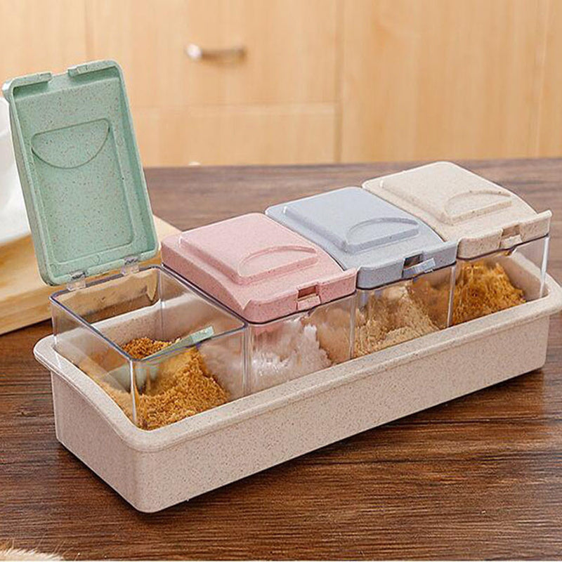 Spice Shaker Storage Set for Organized Kitchen Condiments