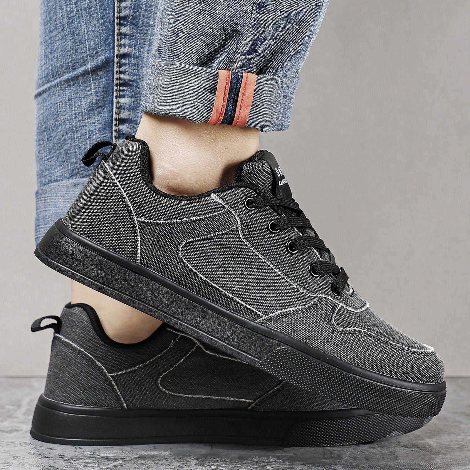 Men's Canvas Skate Shoes Non Slip Casual Shoes