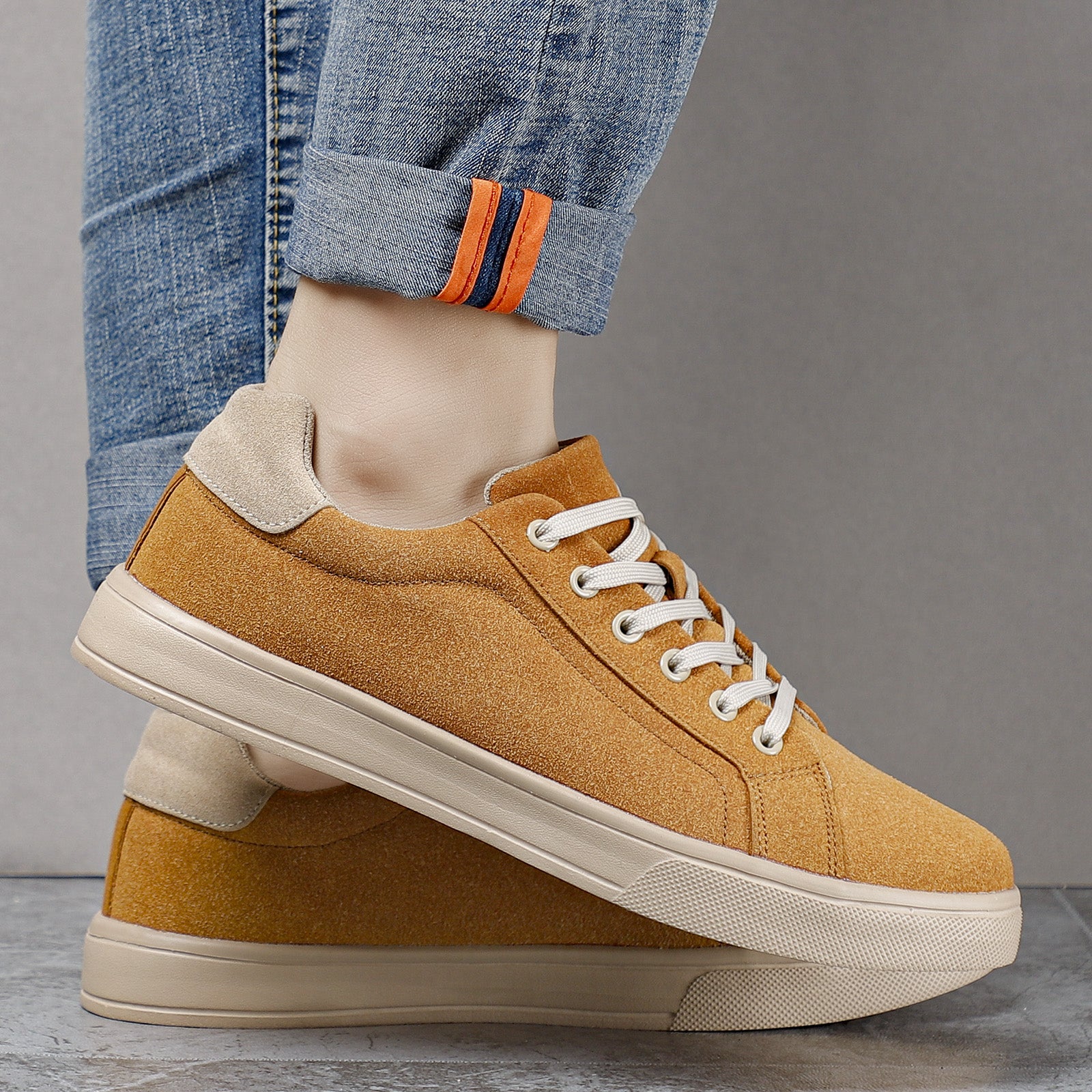 Men's Suede Skate Shoes Lightweight Casual Sneakers