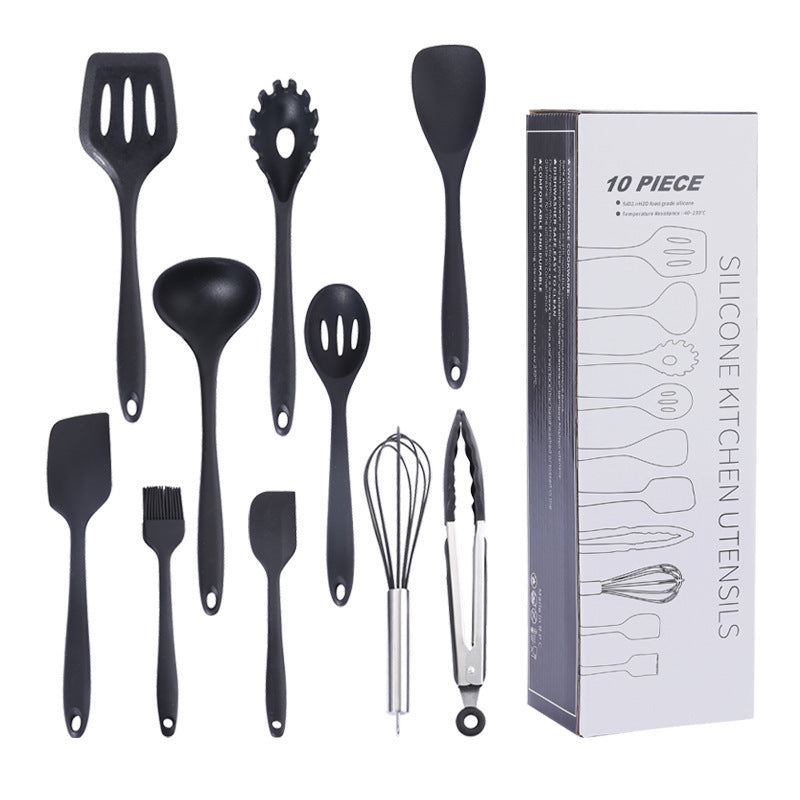 10pcs Silicone Utensil Set Kitchen Safety Cooking Tools Non Stick