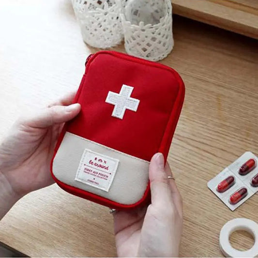 Mini Medicine Storage Bag Zipper Mesh Emergency Carry-On Travel Household Bag