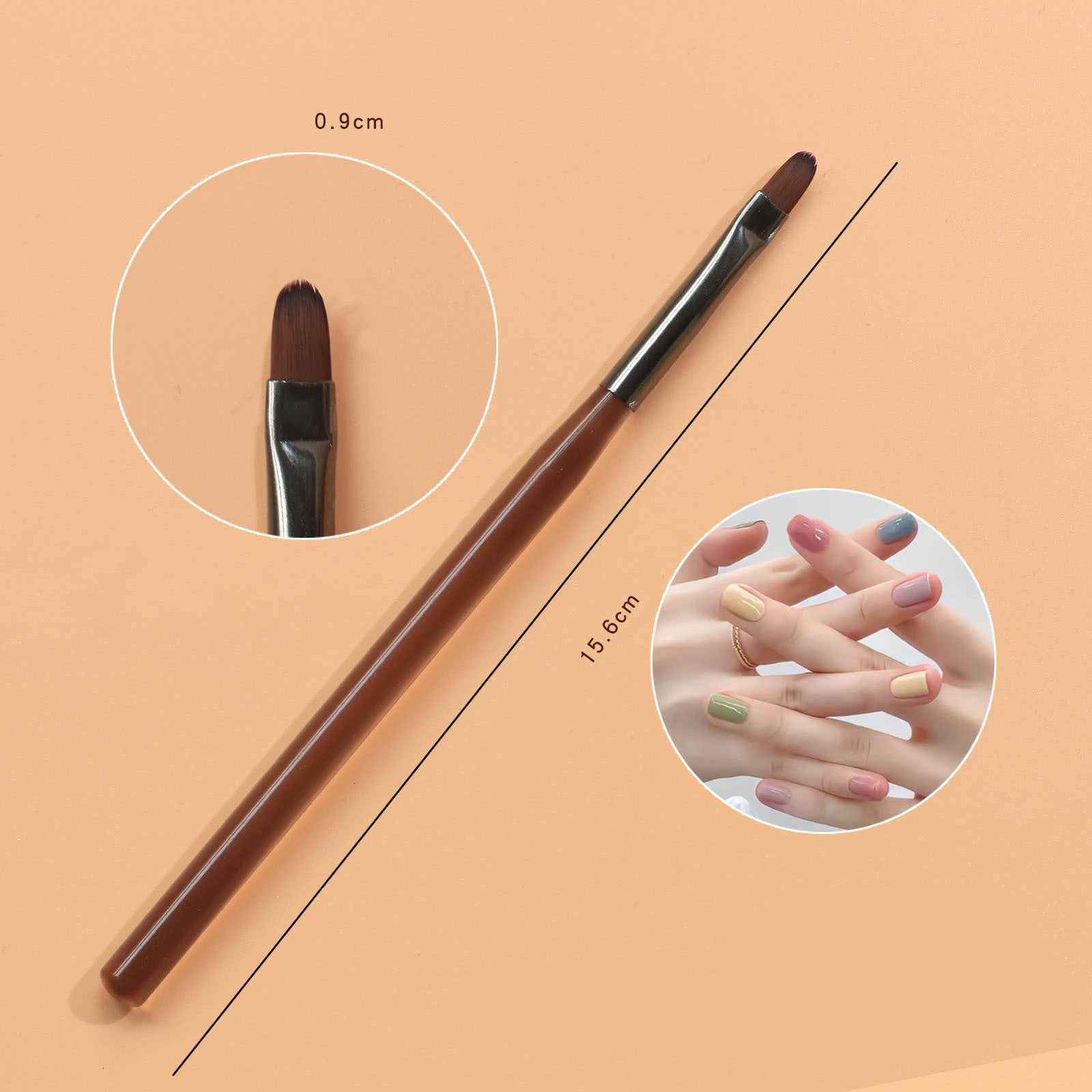 9pcs Professional Nail Art Brush Set for Gel Painting