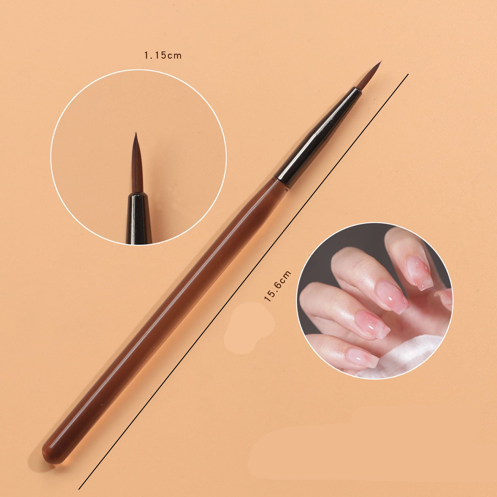 9pcs Professional Nail Art Brush Set for Gel Painting
