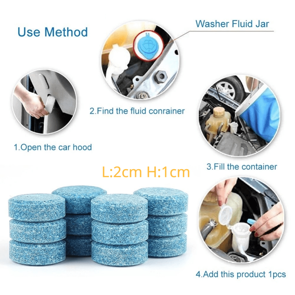 Car Windscreen Wiper Effervescent Tablets Glass Toilet Cleaning Car Accessories
