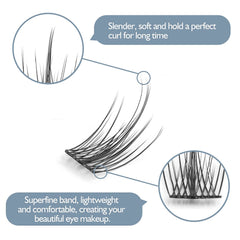 Anime Style False Eyelashes Kit with Transparent Stem