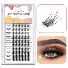 Anime Style False Eyelashes Kit with Transparent Stem