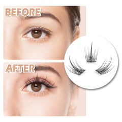 Anime Style False Eyelashes Kit with Transparent Stem