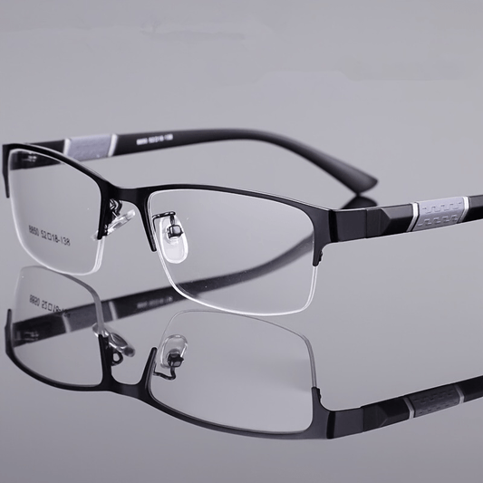 HD Semi Rimless Reading Glasses with Case
