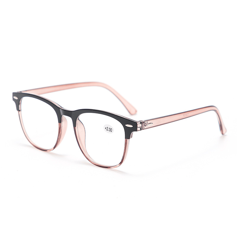 Square Reading Glasses HD Round Frame Full Frame Reading Glasses With Case