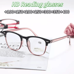 Square Reading Glasses HD Round Frame Full Frame Reading Glasses With Case