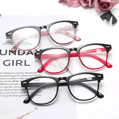 Square Reading Glasses HD Round Frame Full Frame Reading Glasses With Case