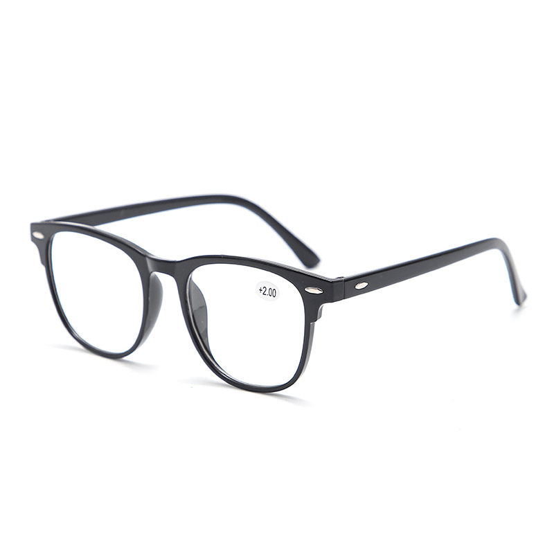 Square Reading Glasses HD Round Frame Full Frame Reading Glasses With Case