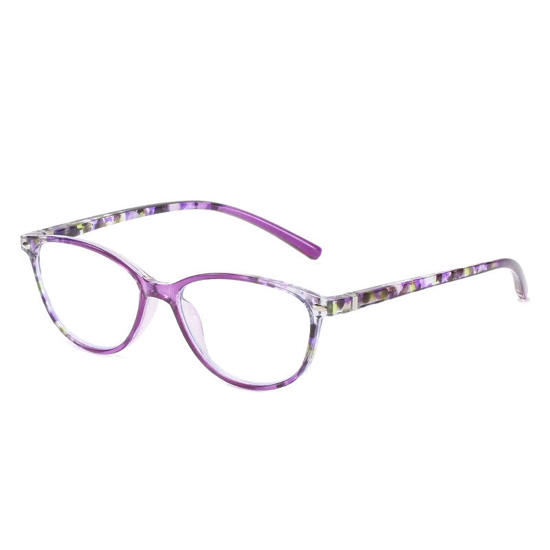 Anti-Blue Light Reading Glasses Full Frame Spring Hinge Women Men Glasses Case